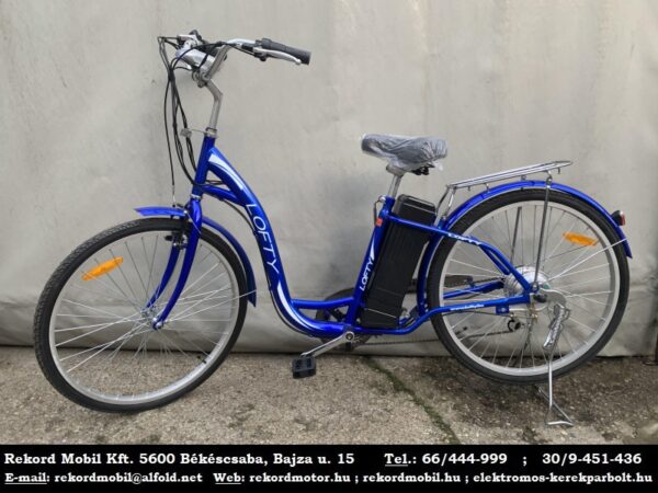 Lofty City 26" Elektromos Kerékpár Kék